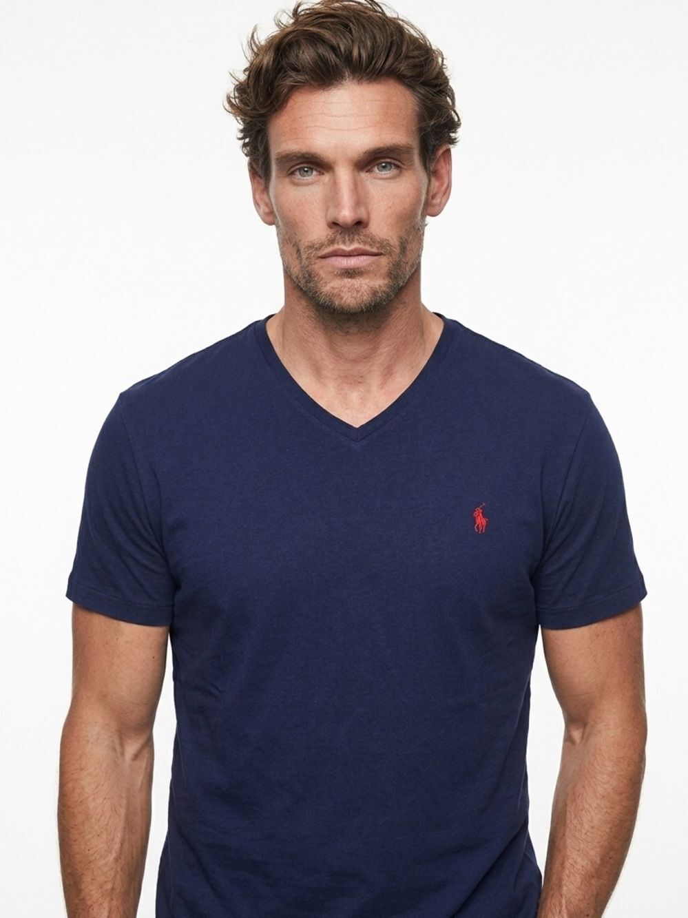 POLO RALPH LAUREN | Deep Blue V-Neck Short Sleeve T-Shirt Men’s Size X-Large